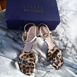 STUART WEITZMAN LEOPARD CALF HAIR SIZE 9.5M